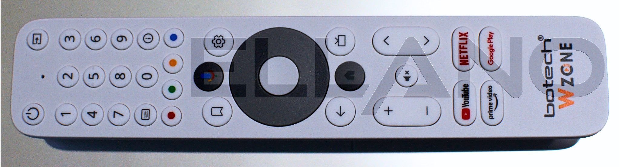 Botech WZONE 4K BÍLÝ Android TV 12 BOX dálkový ovladač