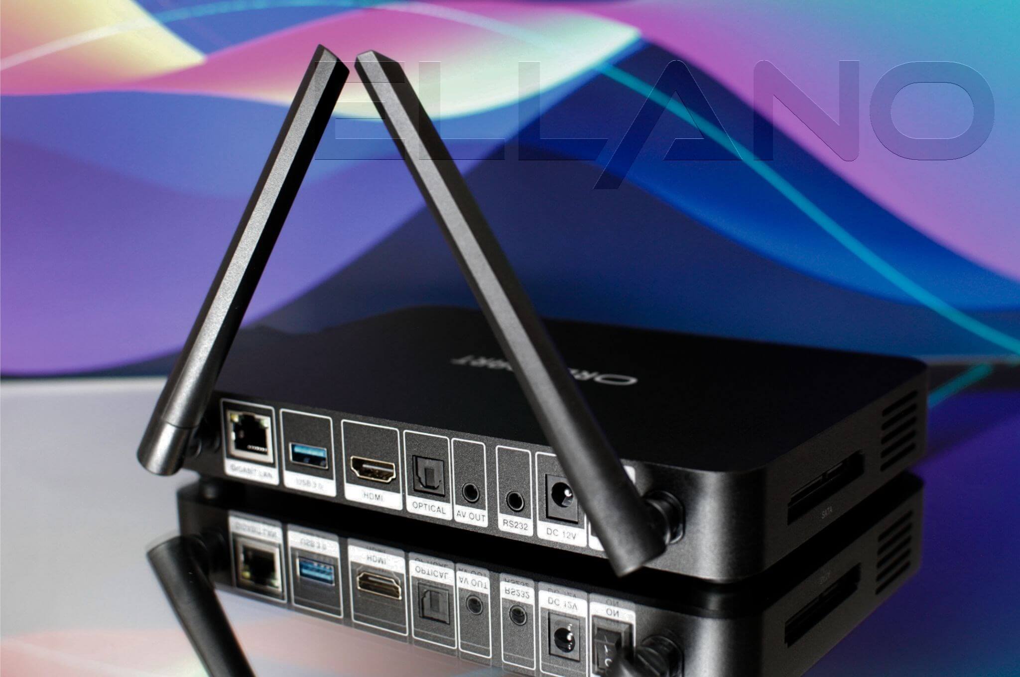 Orbsmart R82 4K HDR Dolby Vision multimediálne centrum zadnýpanel z boku