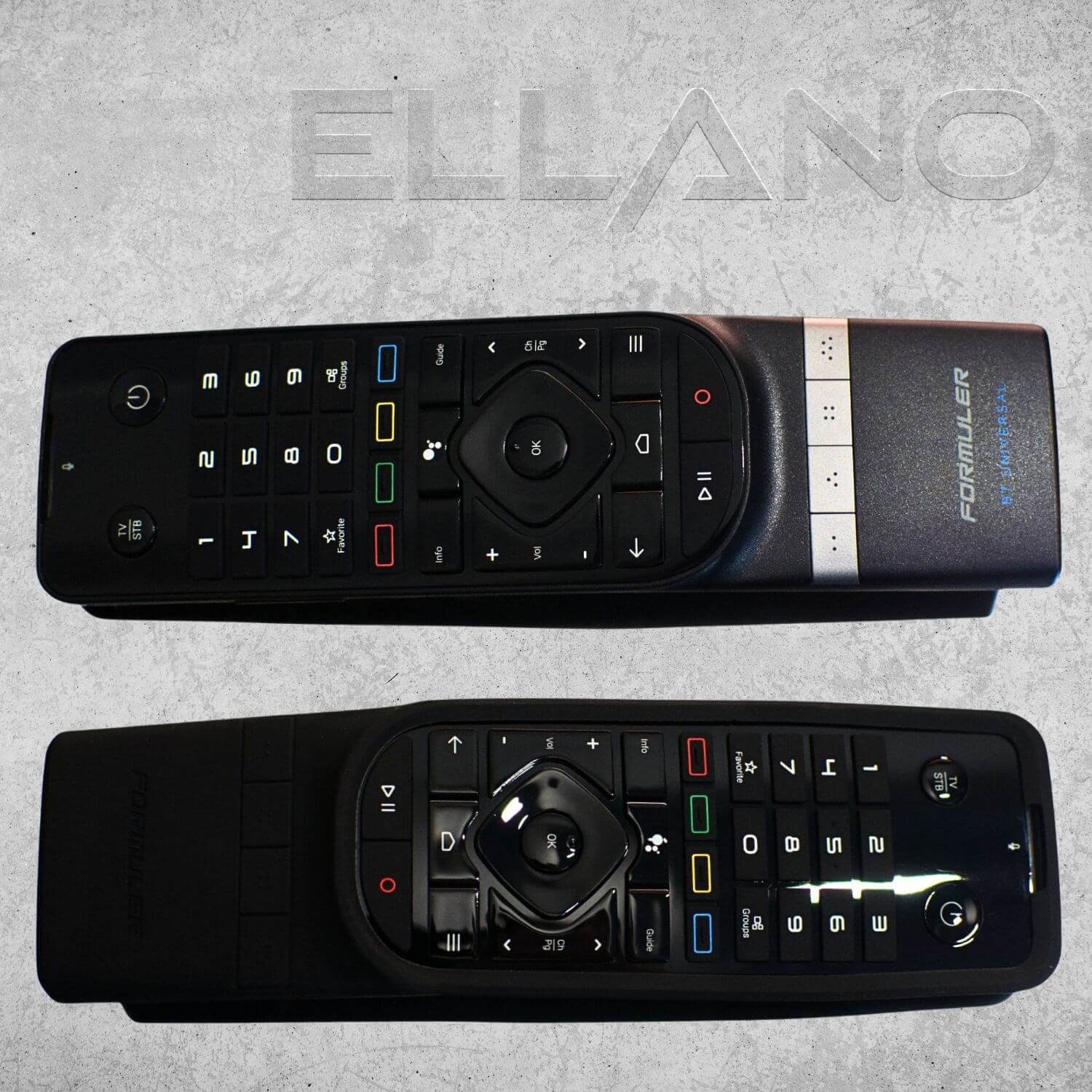 Pohľad z vrchu na dialkový ovládač Formuler Z12 Ultra 4K Android 12 IPTV box 128GB Dolby Vision/Atmos