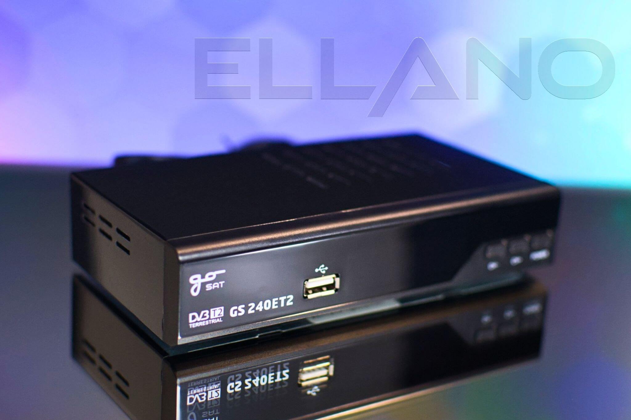 GoSAT GS240ET2 DVB-T2 přední panel z levé strany