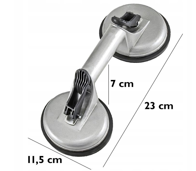 Dvojitá přísavka Powermat PM-ASDS-100T pro sklo a hladké povrchy, 100 kg – detail produktu