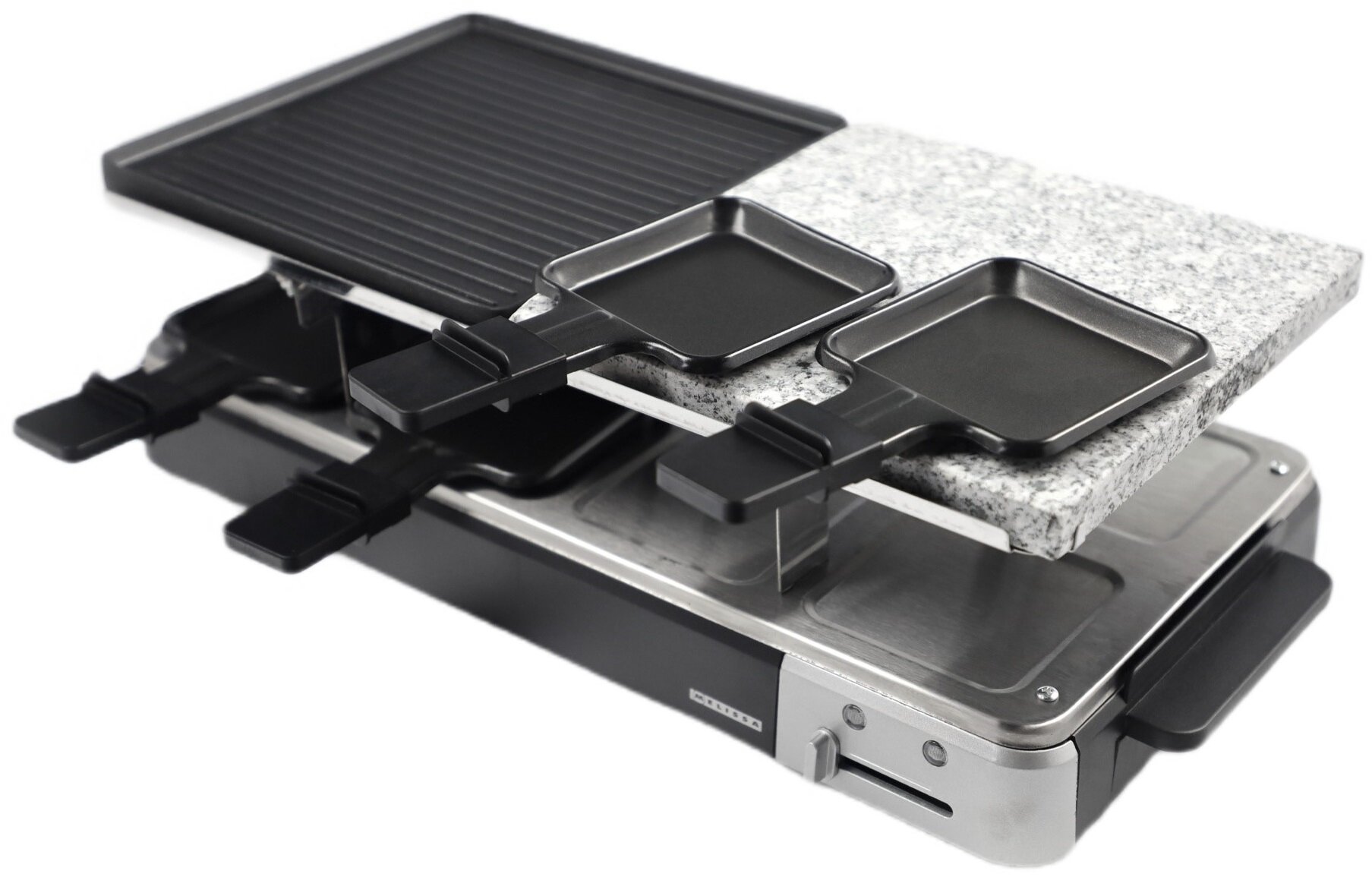 Raclette gril Melissa 16300027, 1300 W, pro 8 osob – Hlavní vlastnosti