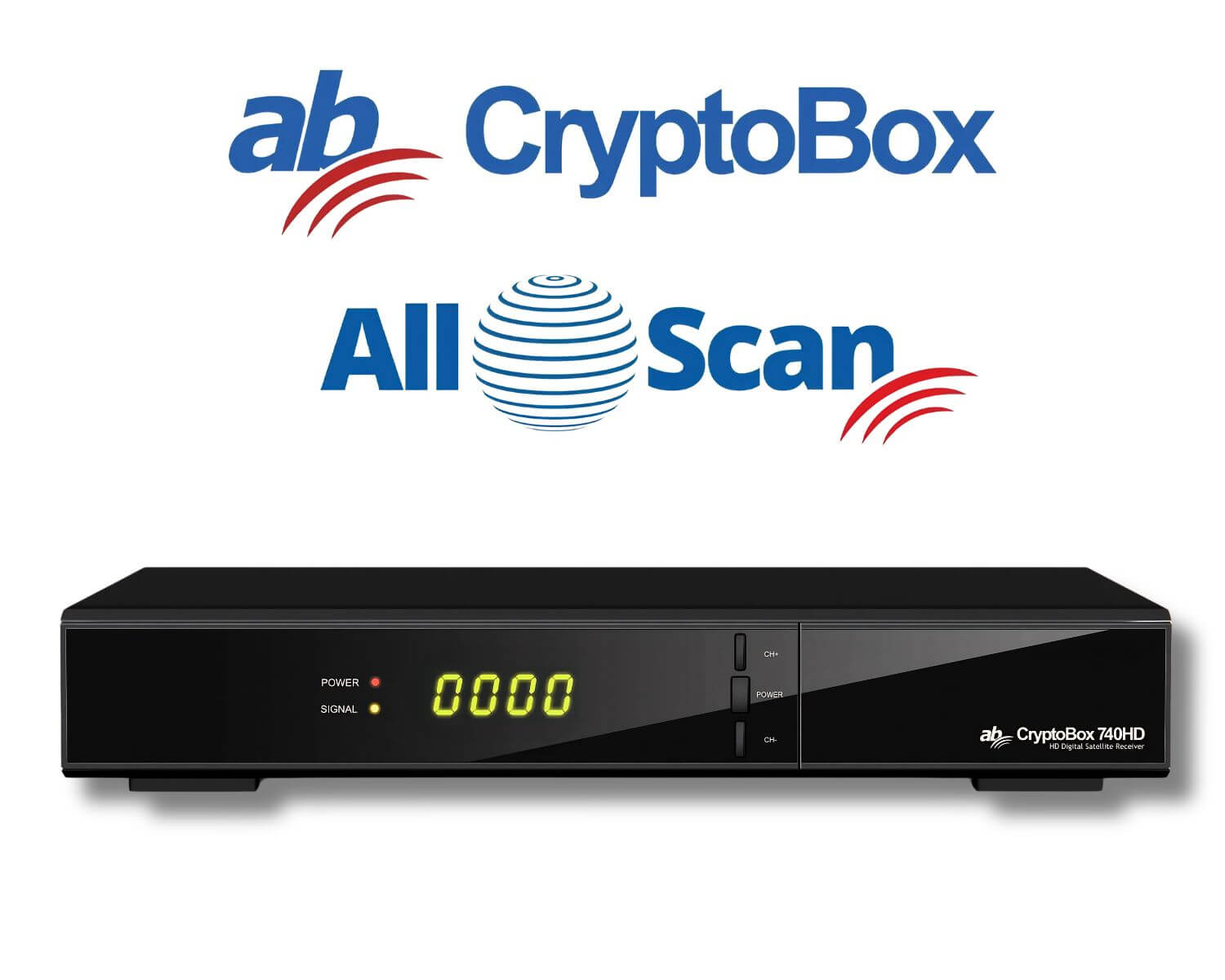 AB CryptoBox 740HD – Přední panel a displej