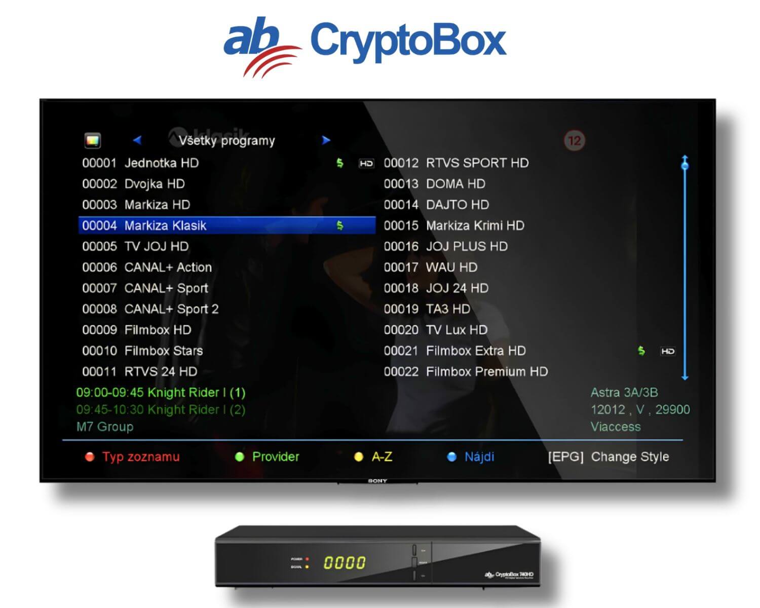 AB CryptoBox 740HD – Výkon a uživatelské prostředí