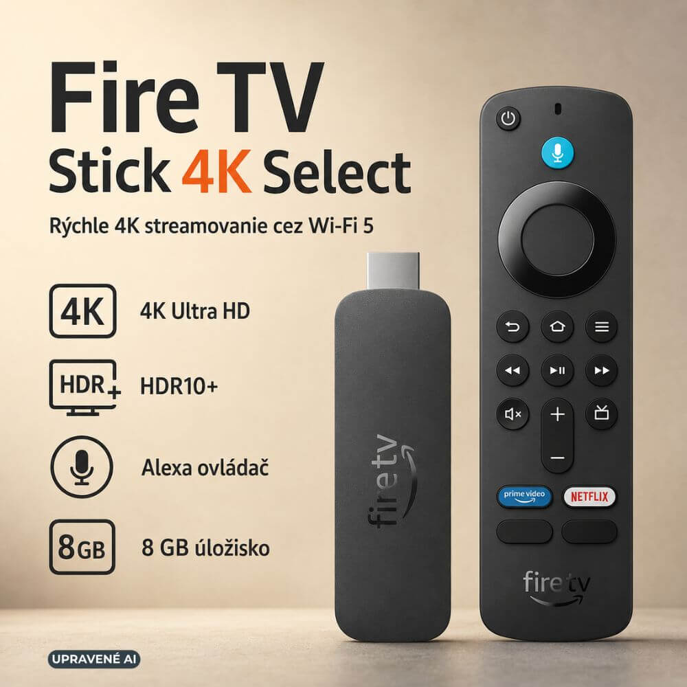 Amazon Fire TV Stick 4K Select 2025, 8 GB, Wi Fi 5, Alexa – Hlavné vlastnosti