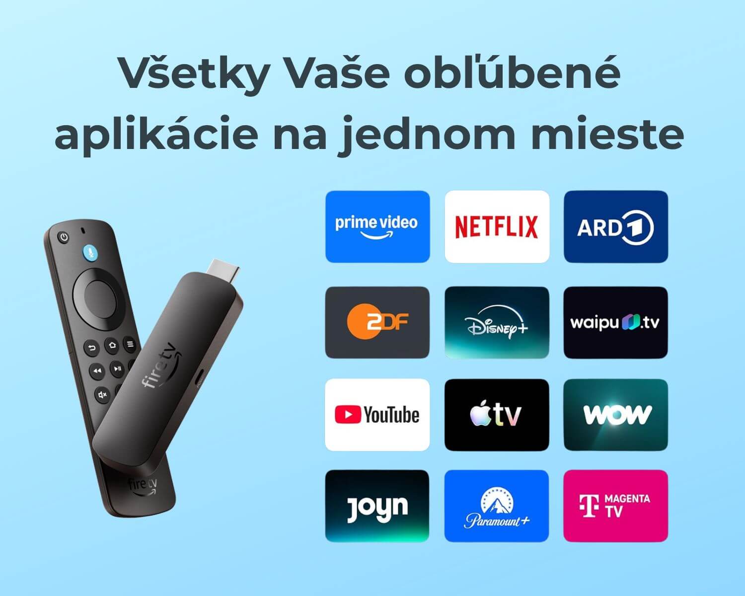 Amazon Fire TV Stick 4K Select 2025, 8 GB, Wi Fi 5, Alexa – Aplikácie a streamovacie služby