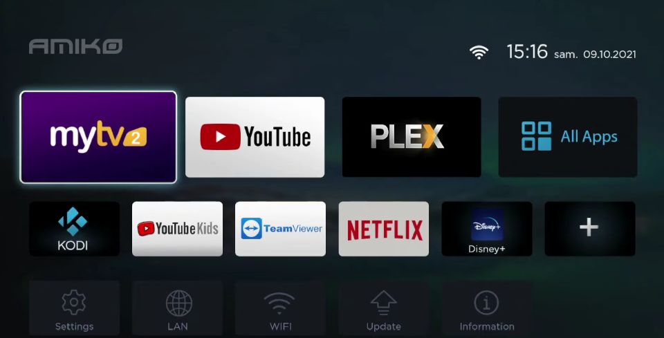 Amiko A14 Green 4K Android 14 IPTV box s MyTV3 2GB/16GB - Obraz a přehrávání videa