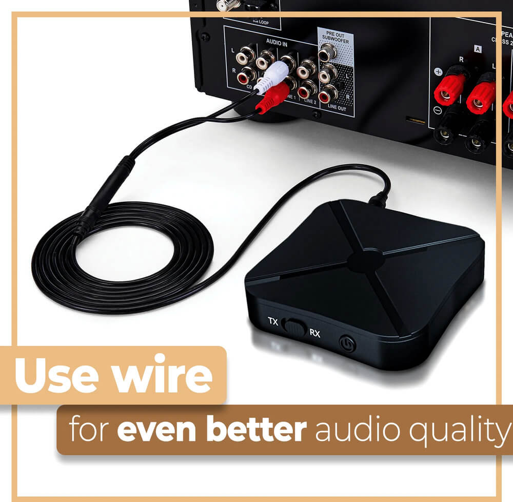Bluetooth audio adaptér KN319 2 v 1, prijímač a vysielač TX/RX, AUX 3,5 mm - časť popisu