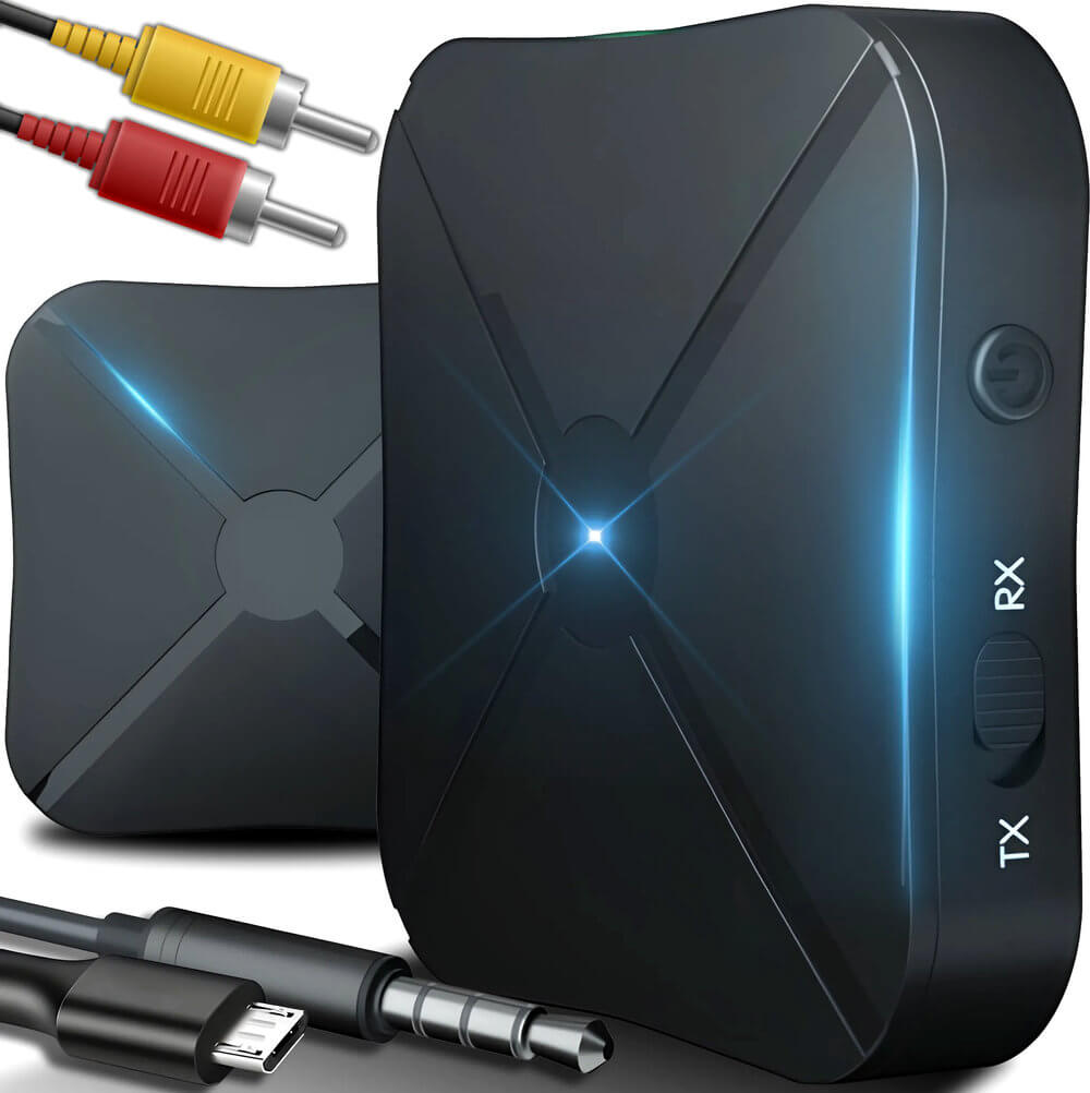 Bluetooth audio adaptér KN319 2 v 1, prijímač a vysielač TX/RX, AUX 3,5 mm - časť popisu