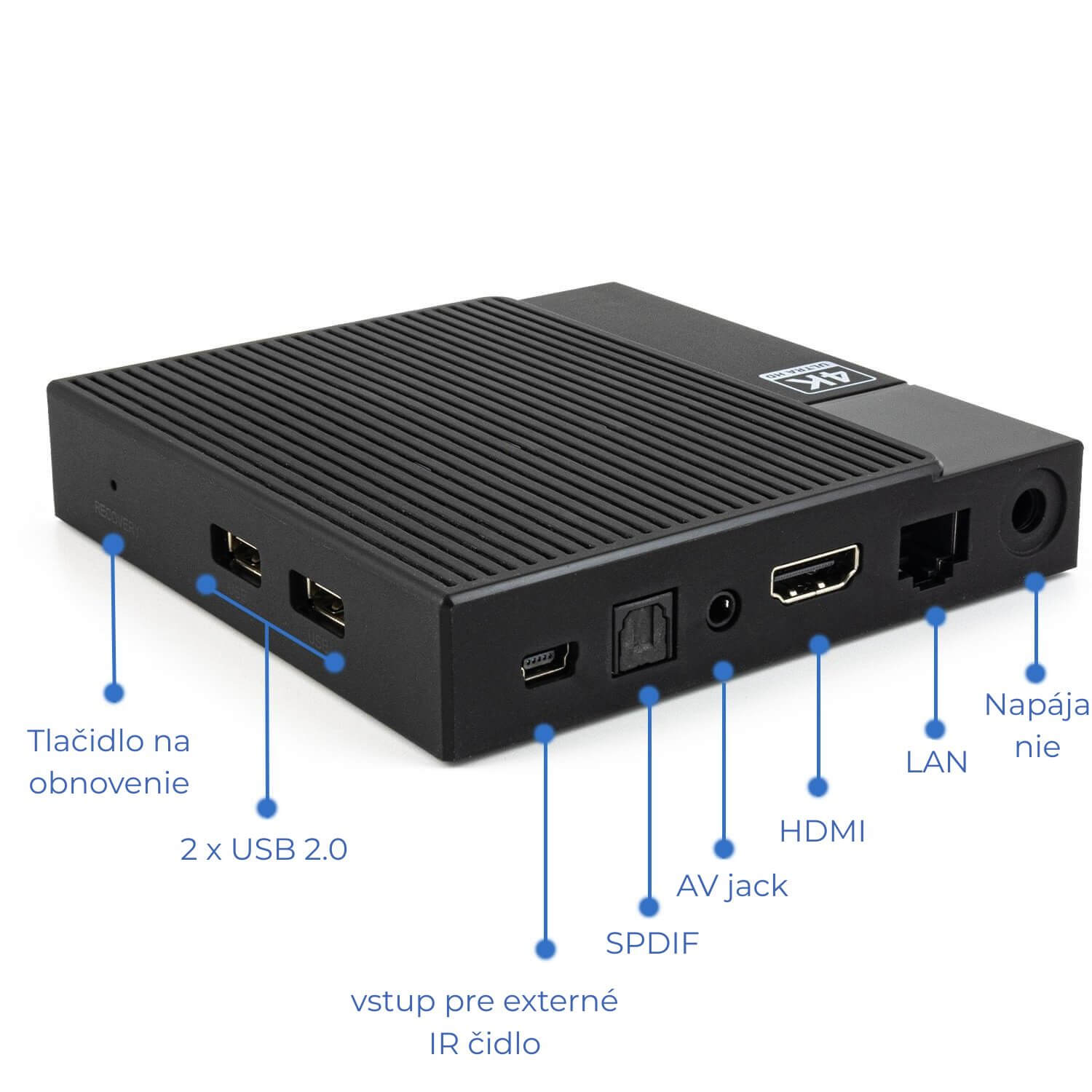 Golden Interstar Beta X EVO 4K IPTV přehrávač, Linux, WiFi 5 GHz - část popisu