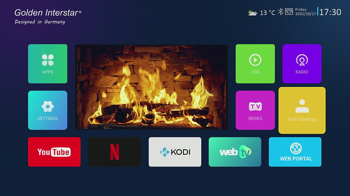 Golden Interstar Beta X EVO 4K IPTV přehrávač, Linux, WiFi 5 GHz - část popisu