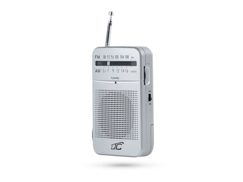 LTC LEGA vreckové rádio AM FM s teleskopickou anténou, strieborné – Hlavné vlastnosti