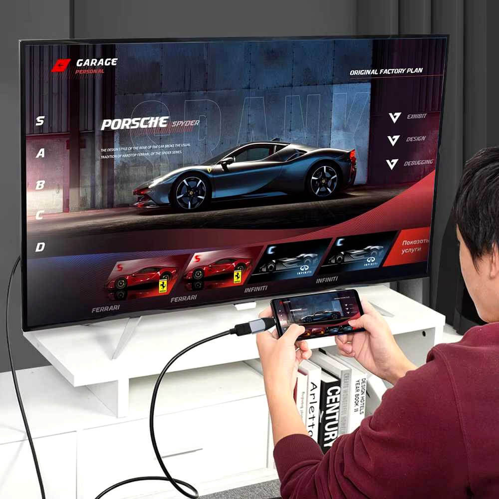 PremiumCord USB-C na HDMI převodník 4K 60 Hz, kovový - část popisu