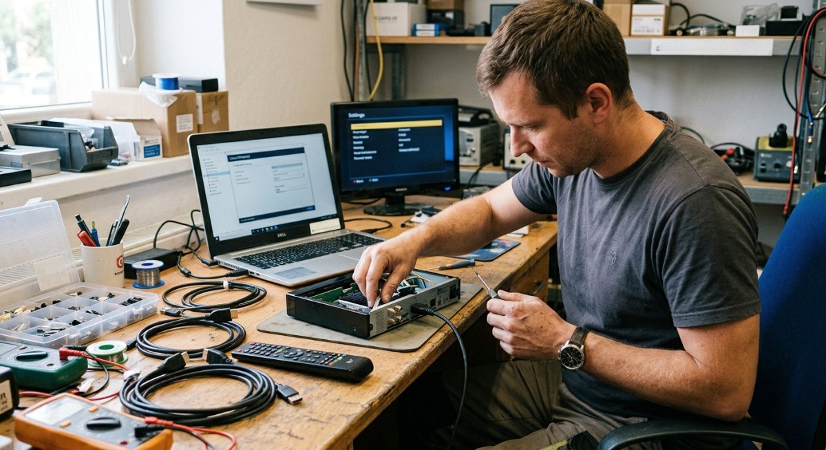 Technik v Ellano.sk pripravuje zariadenie pre zákazníka