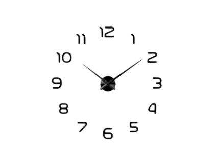 Nástěnné hodiny 60-130 cm černé
