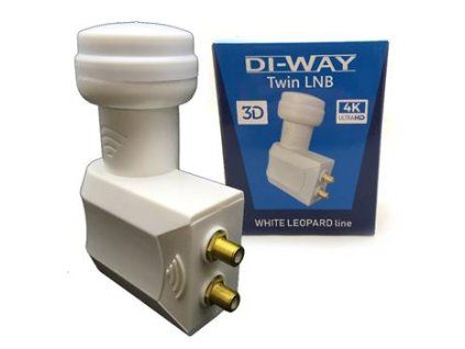 DVOJČÁTEK DI-WAY LNB 0,1dB, BÍLÝ LEOPARD LINE