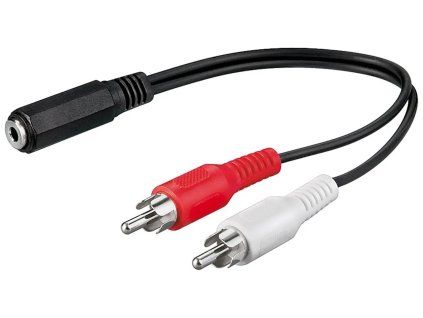 Adaptér konektor 3,5 mm - 2x RCA 0,2 m