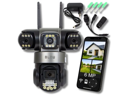 wifi kamera blow v326b 6mp 3 objektivy ptz 1454