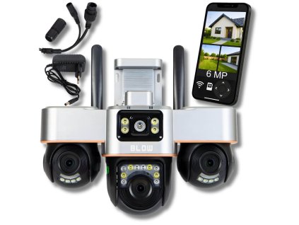 wifi ip kamera blow v 336b 6mp 3 objektivy 1474