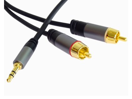 premiumcord 3 5mm jack 2x rca audio kabel 1 5m 7786