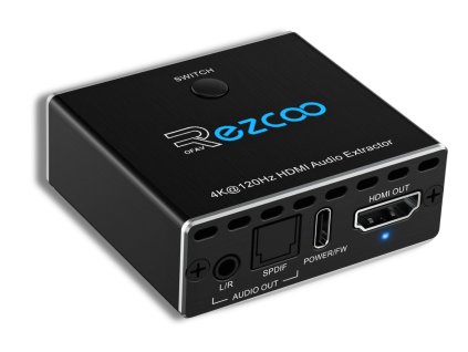 ezcoo hdmi 2 1 audio extractor 4k120 8k60 arc spdif 1473