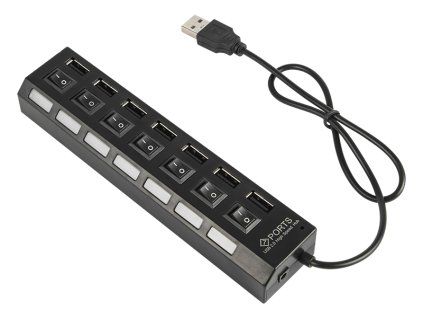 USB HUB 7xUSB 2.0 Aktivní hub