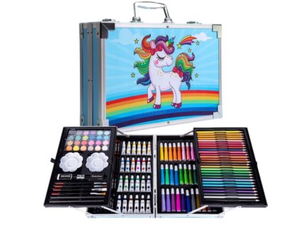Sada na maľovanie v kufríku UNICORN modrý 145ks