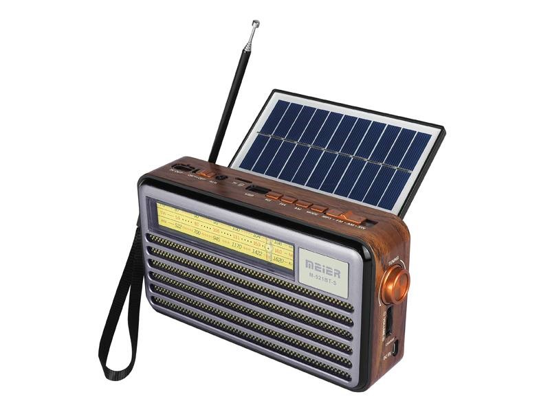 RETRO rádio  FM LIWA so solárnym panelom