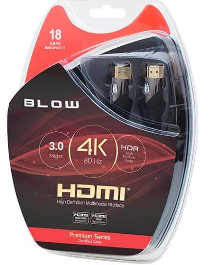 HDMI 3,0m PREMIUM, BLOW, 4K 2.0