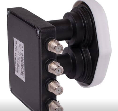 GT-SAT Quad Monoblock LNB 3° pre 2 družice – 4 výstupy