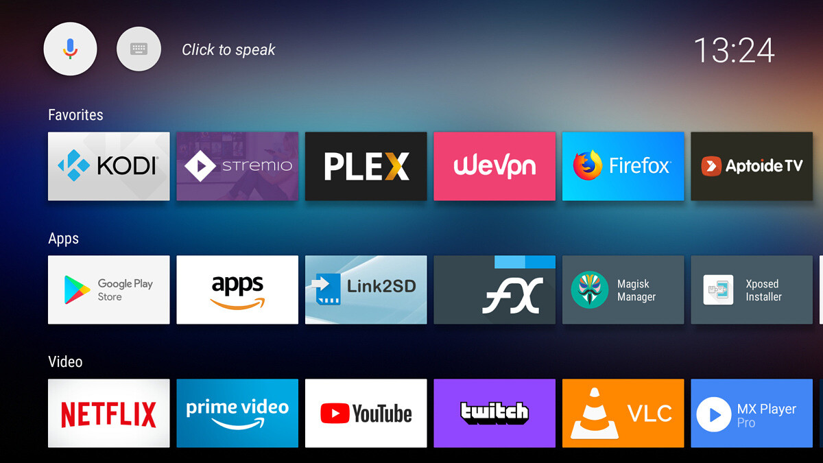 Konfigurácia Android boxu/projektoru