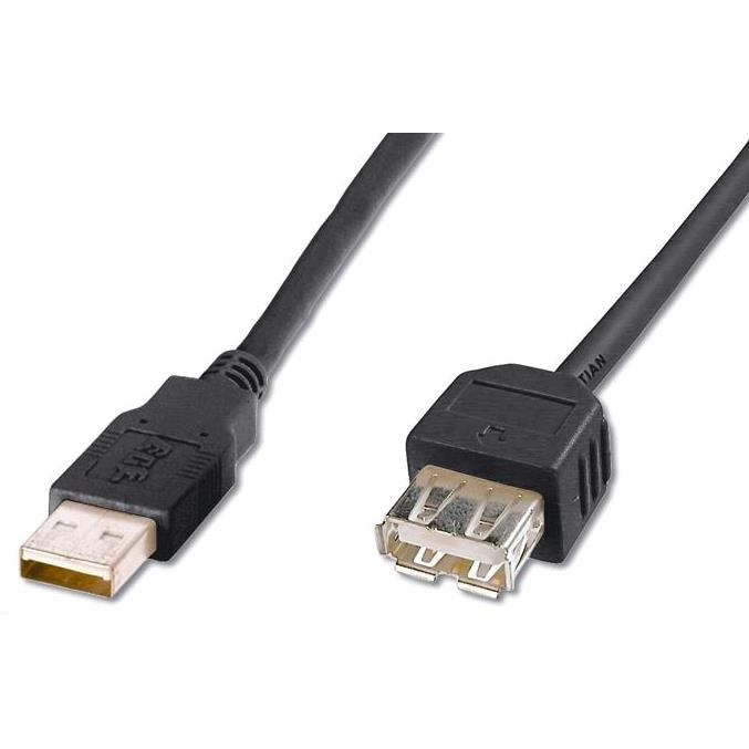 PremiumCord Kábel USB2.0 A M/USB2.0 A F 2m