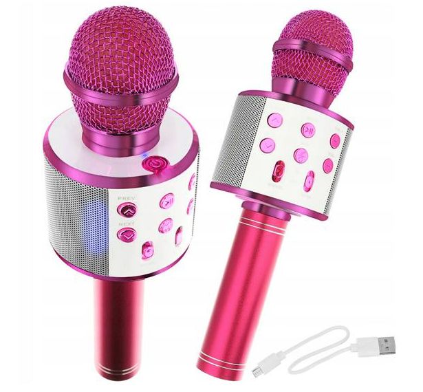 LTC karaoke mikrofón ružový