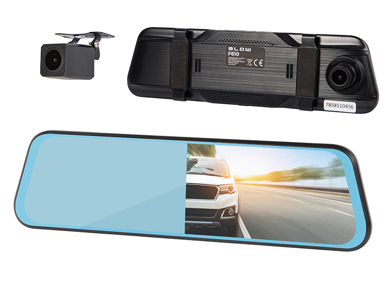 Kamera do auta v zrkadle BLACKBOX DVR F610  zadná cúvacia kamera