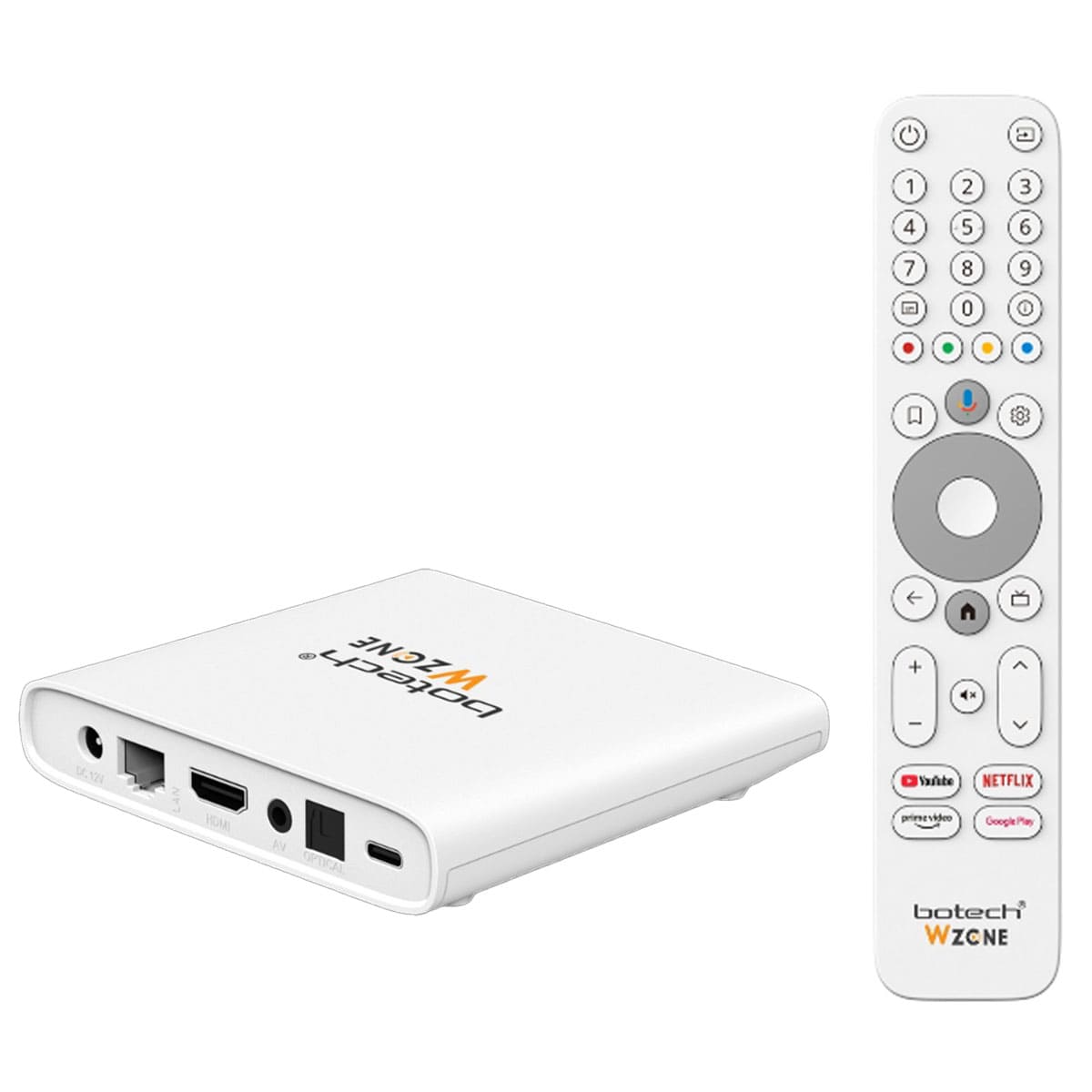 Botech WZONE 4K Android TV Box 32GB biely  + Konfigurácia zdarma