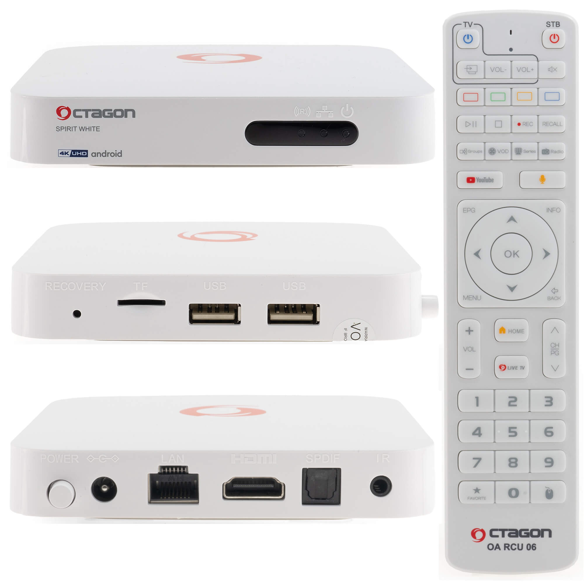 Octagon Spirit White 4K  + Konfigurácia zdarma