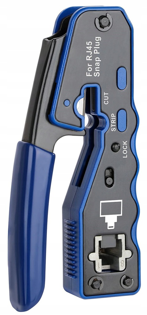 Krimpovacie kliešte Lexton LXHY670 pre RJ45 Cat5/Cat6 pass-through