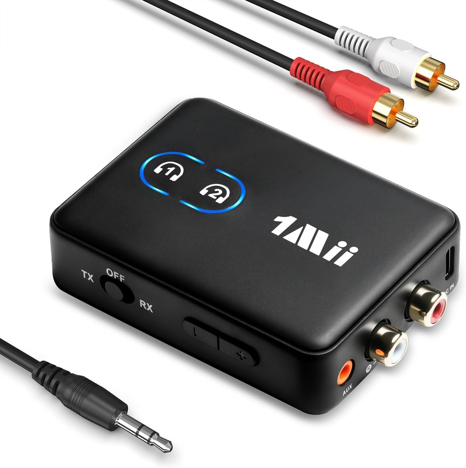 E-shop 1Mii ML302+ Bluetooth 5.3 vysielač, prijímač, aptX LL/HD, Dual Link, 30 h