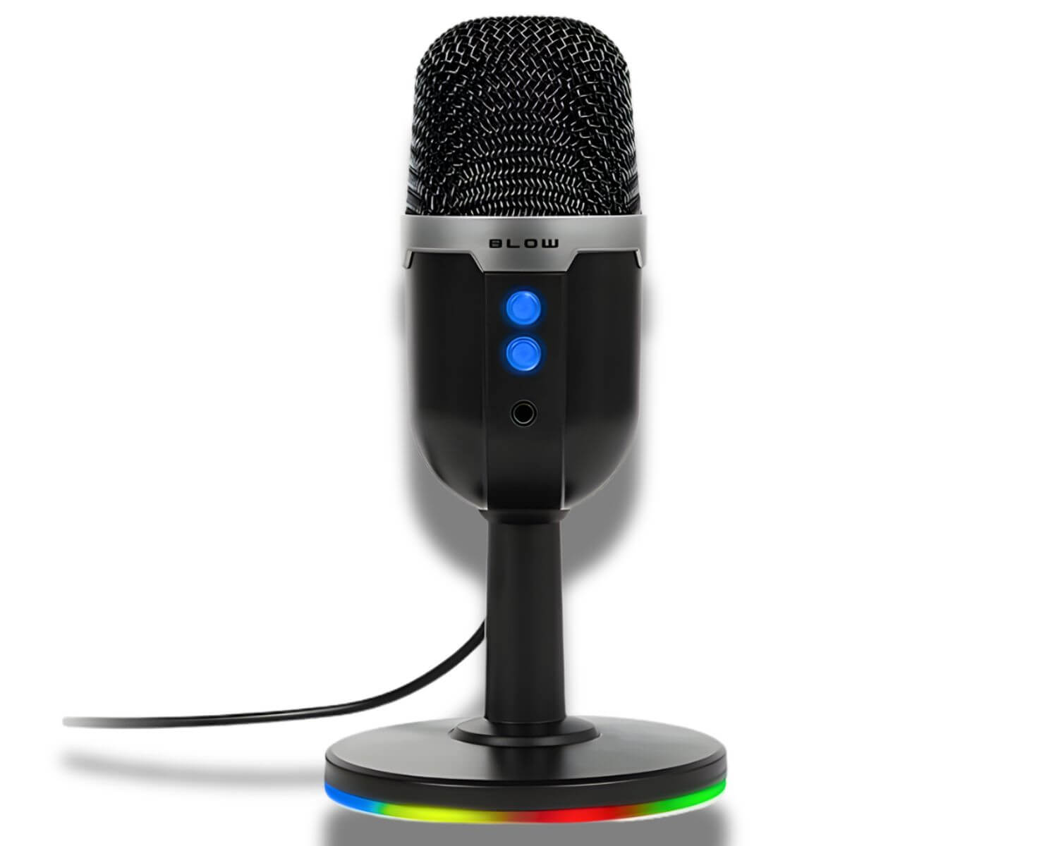 BLOW LED USB štúdiový mikrofón s ENC a RGB