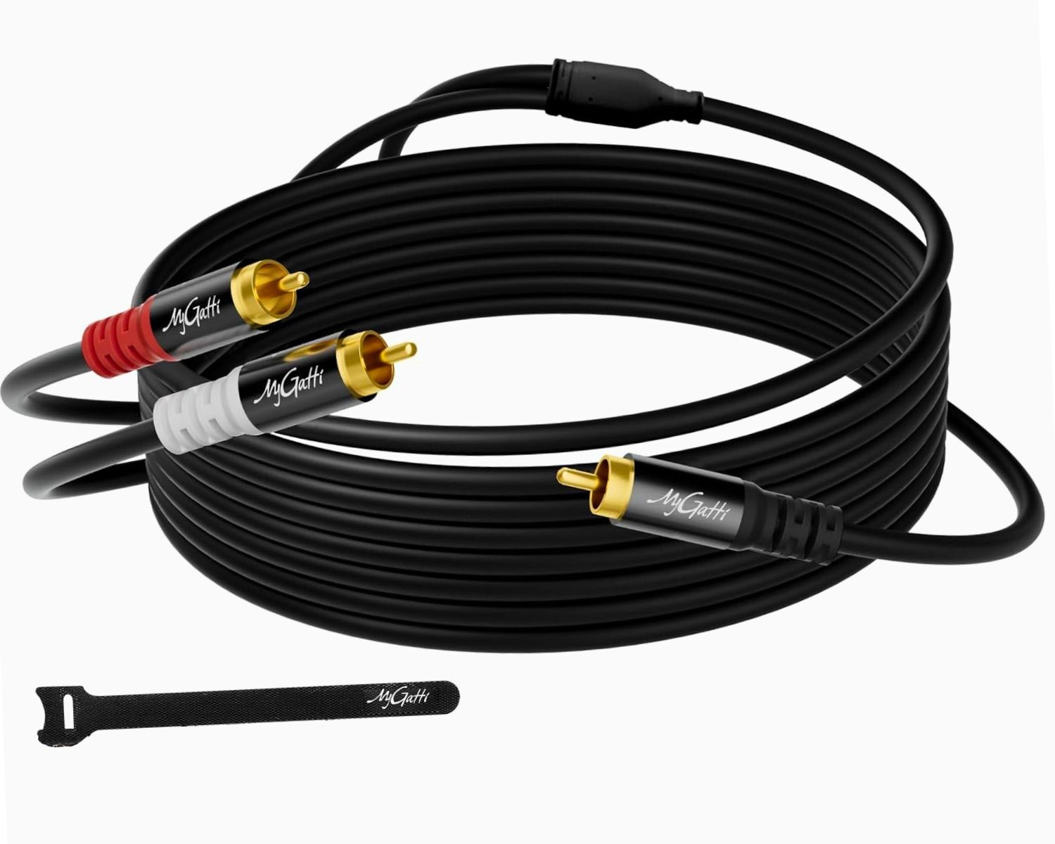 E-shop MyGatti Cinch Y splitter kábel pre subwoofer, 3 m, pozlátený, obojsmerný