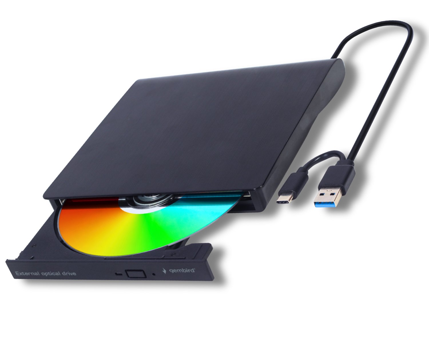 E-shop GEMBIRD DVD USB 031, externá USB Type C DVD mechanika, čierna