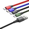 Baseus Fast USB kabel 4v1 USB-C  2x Lightning  Micro 3,5A 1,2m - černý