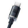Baseus Crystal Shine USB na USB-C kabel, 100 W, 1,2 m černý