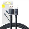 Baseus Crystal Shine USB na USB-C kabel, 100 W, 1,2 m černý