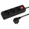Prodlužovací kabel 1,5m 3x černý konektor