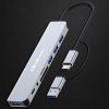 qoltec 8v1 usb c hub adapter sd tf jack thunderbolt 6871