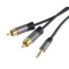 premiumcord 3 5mm jack 2x rca audio kabel 1 5m 7785