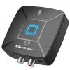 Qoltec bluetooth audio adaptér s NFC, 2x RCA, 3,5 mm AUX, handsfree, 10 m