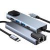 USB HUB s USB-C konektorem pro RJ45, HDMI, USB-C a 2x USB 3.0
