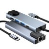 USB HUB s USB-C konektorom na  RJ45, HDMI, USB-C a 2x USB 3.0